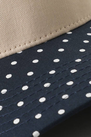 SMALL POLKA DOT Brim Two-Tone Trucker Hat | Swank Boutique