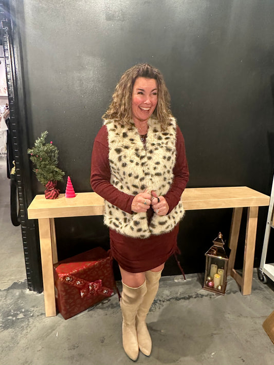 Darlene Leopard Vest | Swank Boutique
