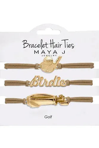 Gold Golf Bracelet/Hair Tie