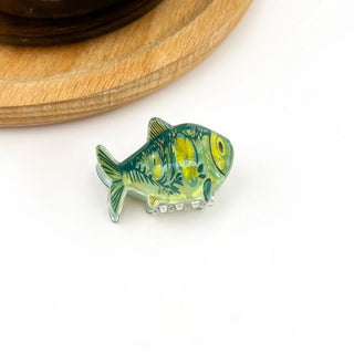Blue Sardine Hair Claw Clip with Seaweed Detail (Copy) | Swank Boutique