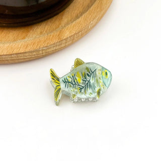Blue Sardine Hair Claw Clip with Seaweed Detail (Copy) | Swank Boutique