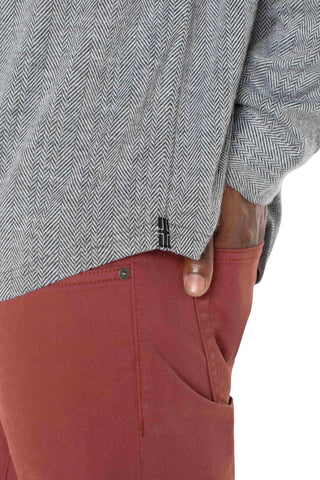 Grey Herringbone Shirt | Swank Boutique