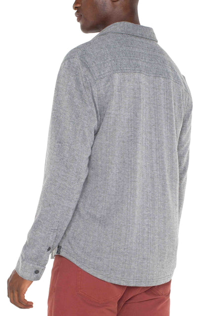 Grey Herringbone Shirt