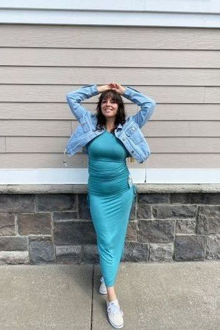 Overlay Back Tank Top Teal | Swank Boutique