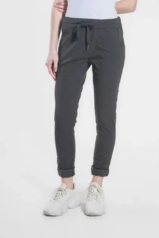 Haley Dark Gray Pant | Swank Boutique