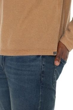 Tobacco Longsleeve Henley Shirt | Swank Boutique