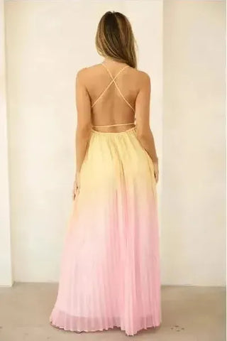 Holly Pleated Maxi Dress | Swank Boutique