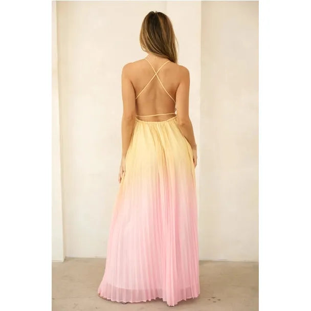 Holly Pleated Maxi Dress | Swank Boutique
