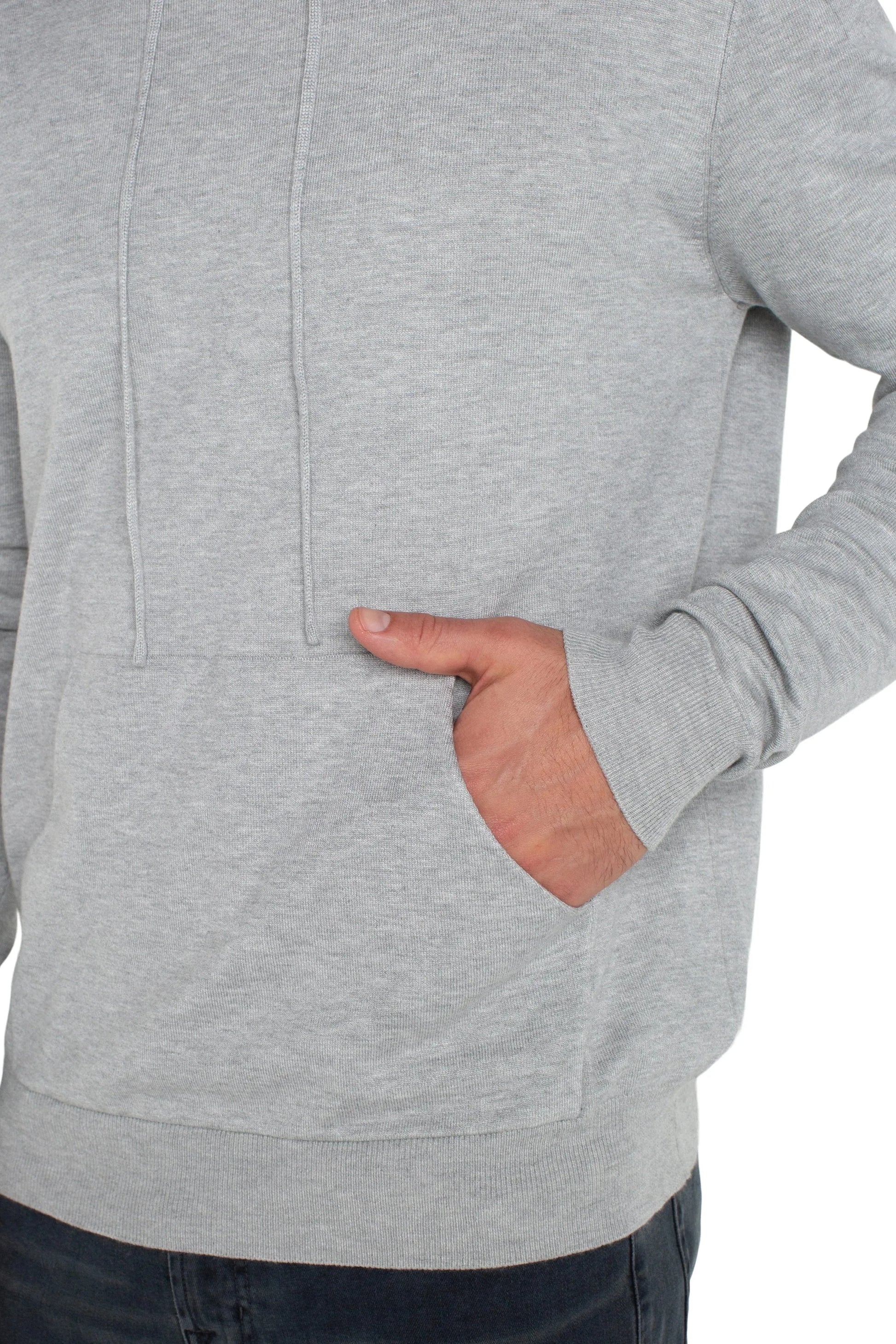 Men's Grey Hooded Sweater | Swank Boutique