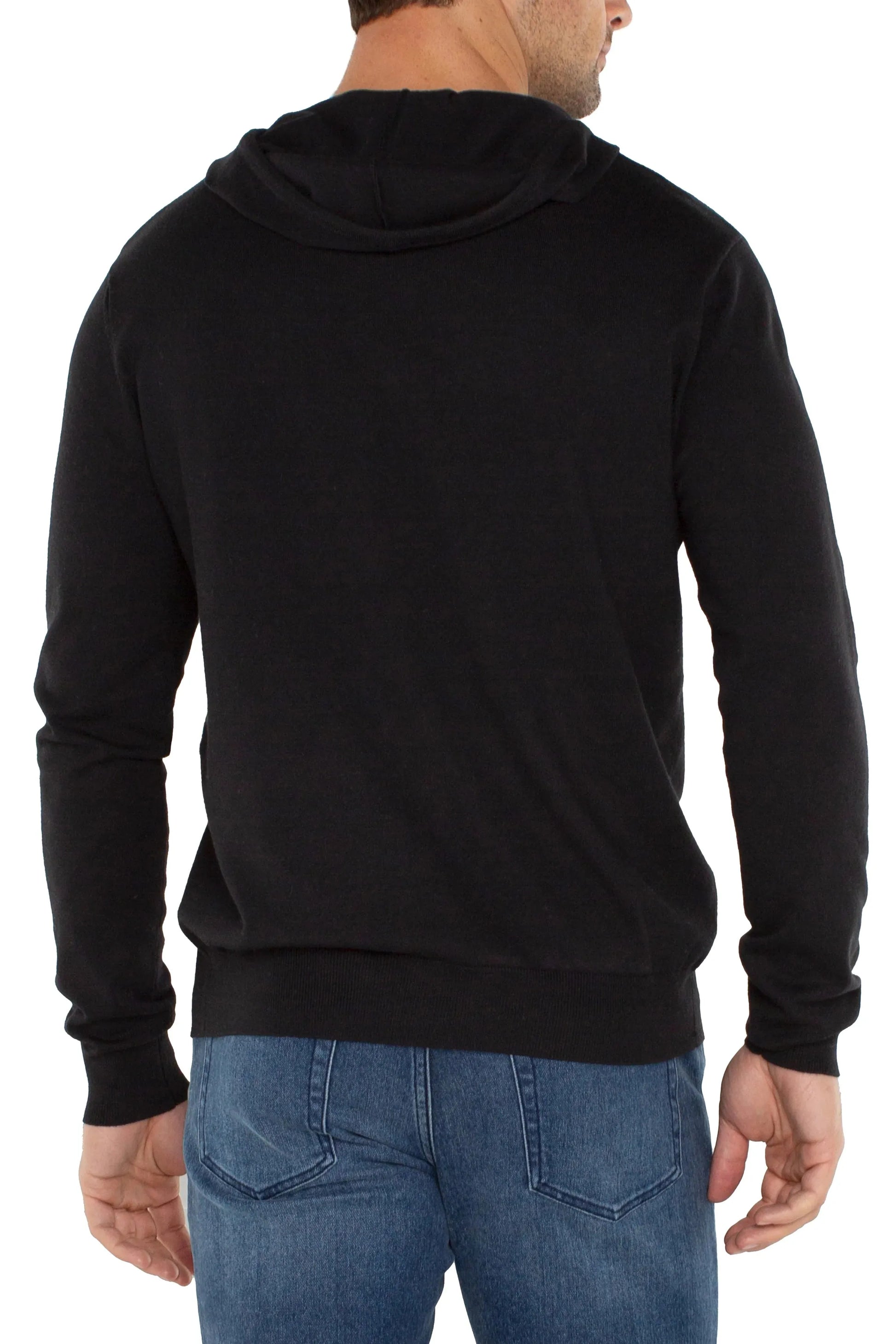 Men's Black Hooded Sweater | Swank Boutique