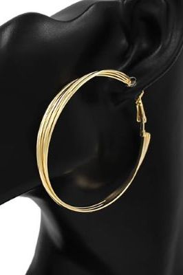 Multi Hoop Gold Earrings