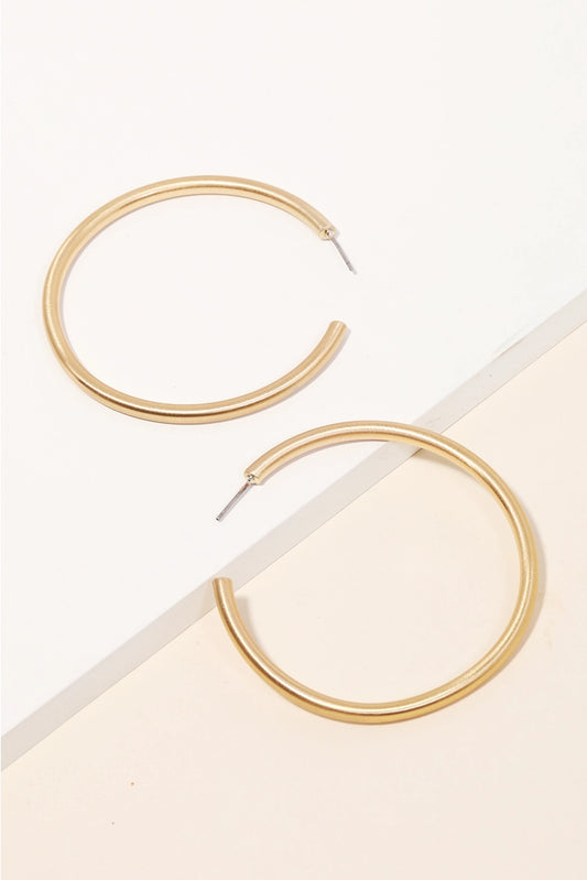 Silver Large Hoops | Swank Boutique