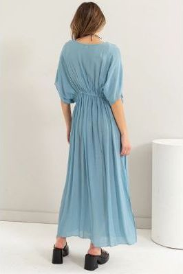 Iceburg Blue Midi Coverup Dress | Swank Boutique