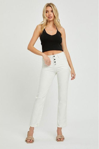 Mid-Rise Tummy Control Tapered Pant | Swank Boutique