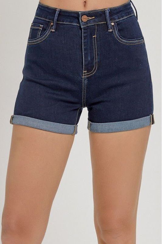 High Rise Double Roll Short | Swank Boutique