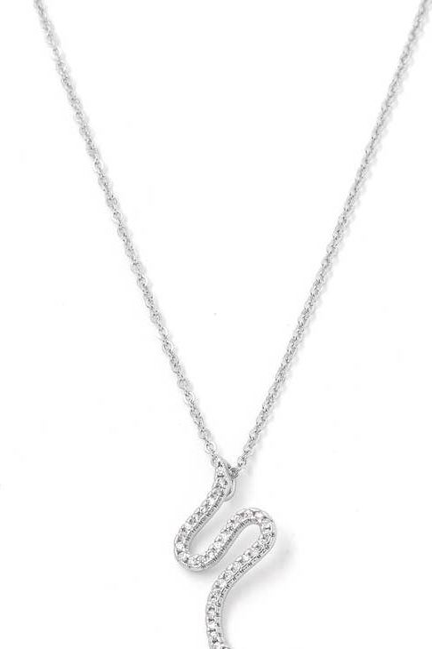 Rhinestone Snake Pendant Necklace | Swank Boutique