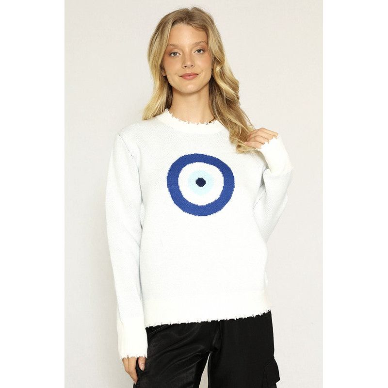 Evil Eye Sweater | Swank Boutique