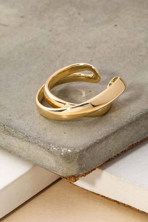 Metallic Double Loop Ring | Swank Boutique