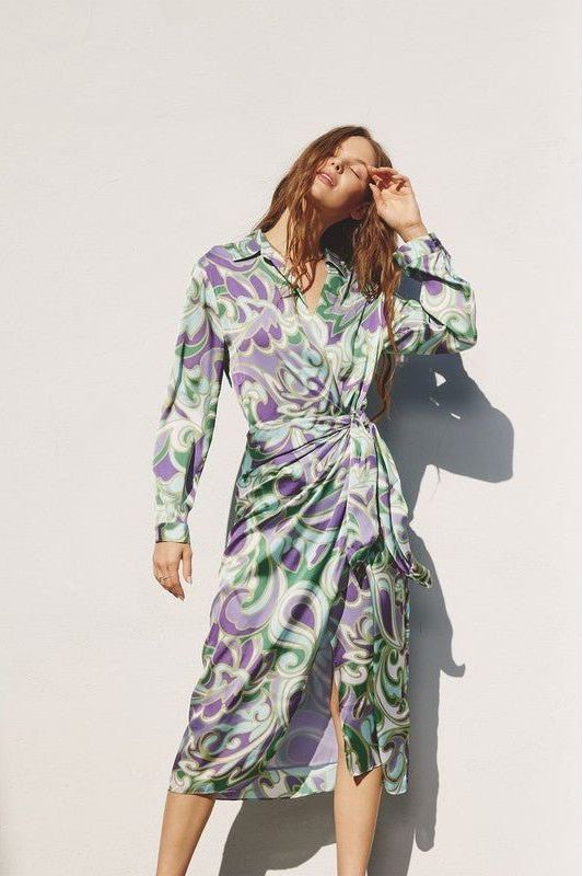 Groovy Girl Midi Shirt Wrap Dress | Swank Boutique