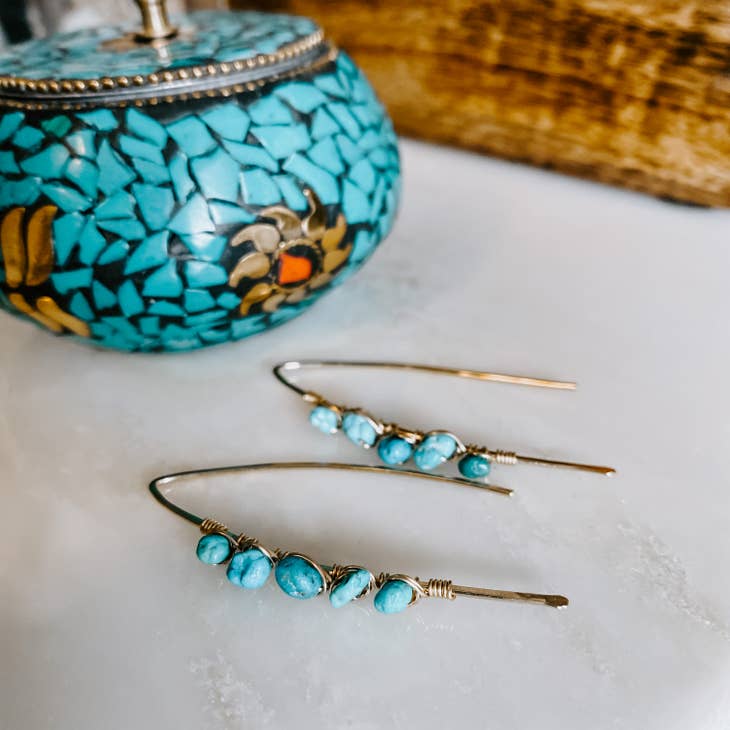 Copy of Turquoise Climber Earrings | Swank Boutique