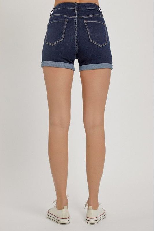 High Rise Double Roll Short | Swank Boutique