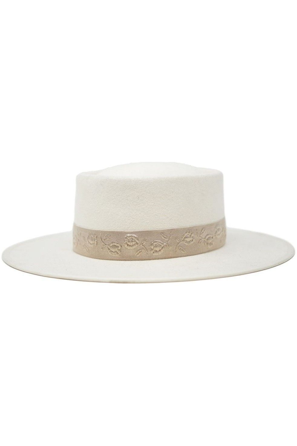 Copy of Vida Ivory Felt Gambler Hat | Swank Boutique