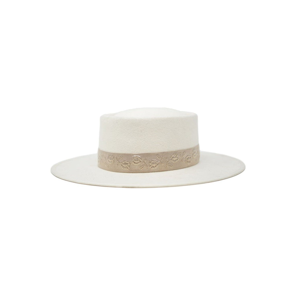 Copy of Vida Ivory Felt Gambler Hat | Swank Boutique