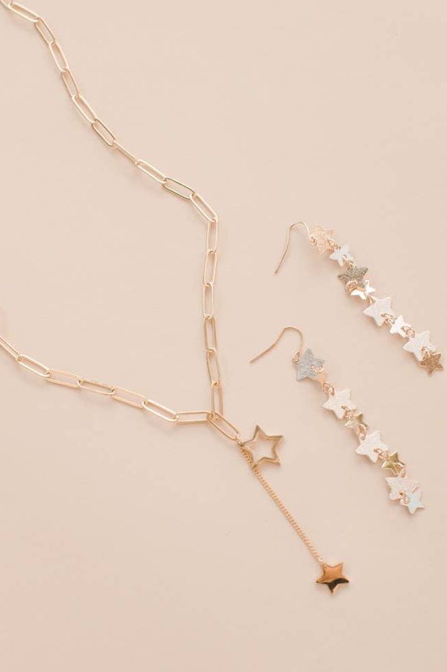 Gold Star Dangle Earrings | Swank Boutique