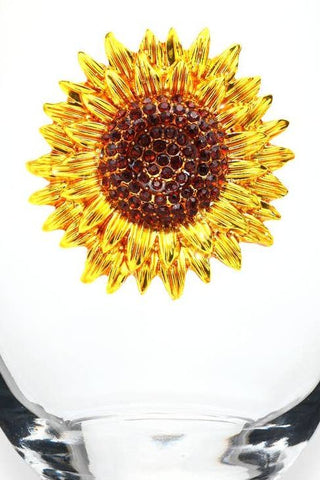 The Sunflower Wine Glass | Swank Boutique