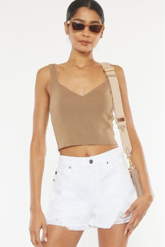 White Fray Hem Short | Swank Boutique