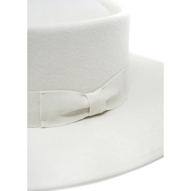Vida Ivory Felt Gambler Hat | Swank Boutique