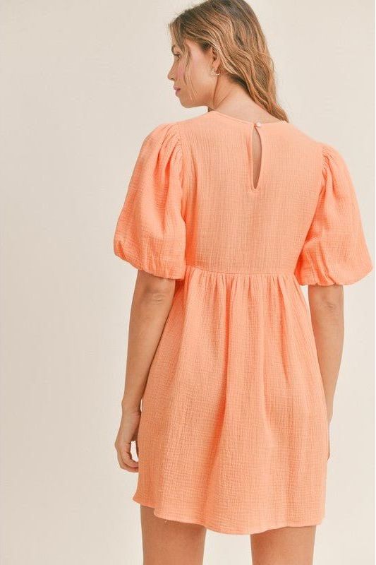 Renee Puff Sleeve Babydoll Dress | Swank Boutique