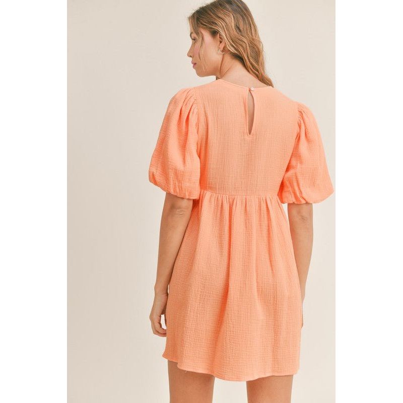 Renee Puff Sleeve Babydoll Dress | Swank Boutique