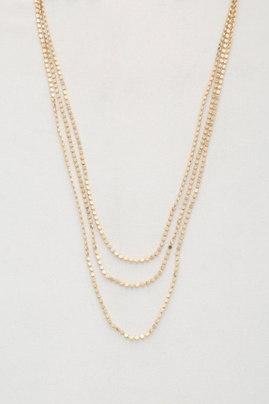 Coin Link Layered Necklace | Swank Boutique