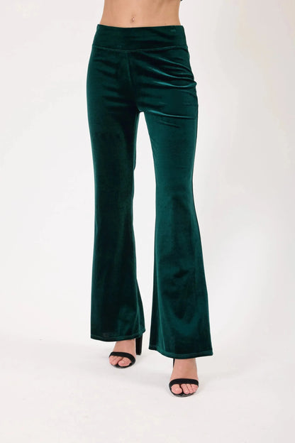 Jenny Green Velvet Pant | Swank Boutique