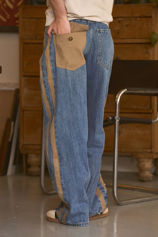 Utility Stripe Denim
