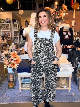 Leopard Print Overalls