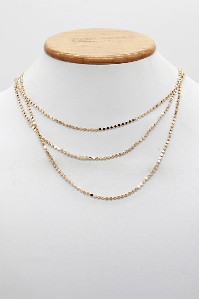 Coin Link Layered Necklace | Swank Boutique