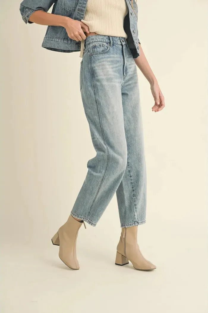 Lux Barrel Denim Pants | Swank Boutique