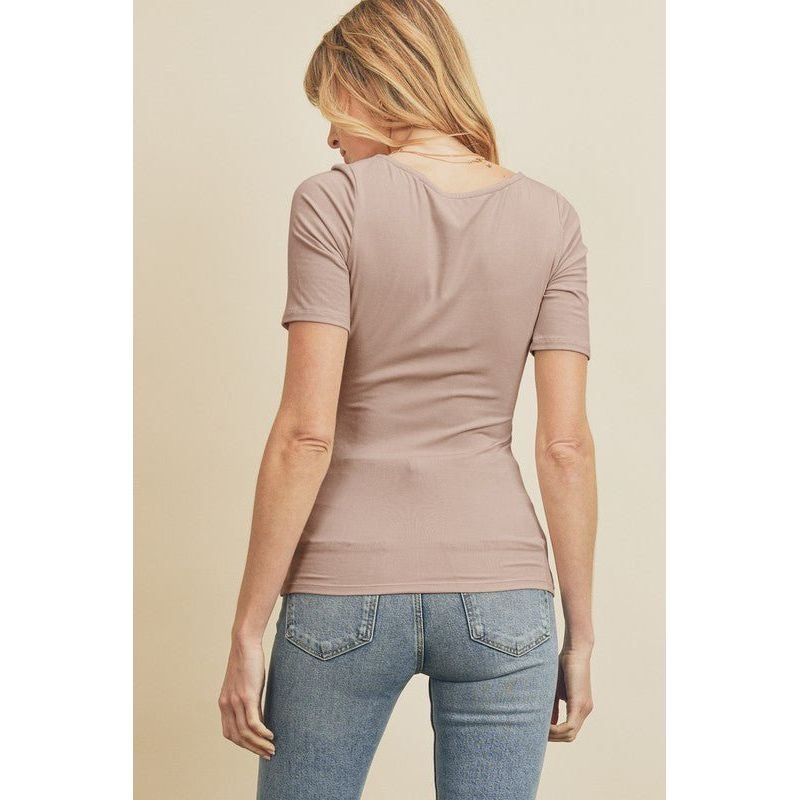 Isabella Square-Neck Tee | Swank Boutique