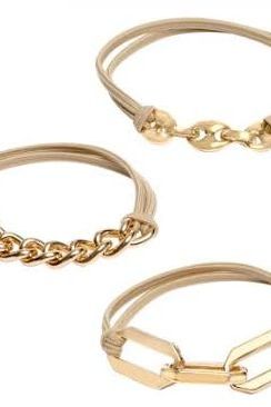 Crystal Bracelet Gold Hair Tie | Swank Boutique