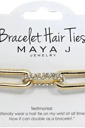 Crystal Bracelet Gold Hair Tie | Swank Boutique