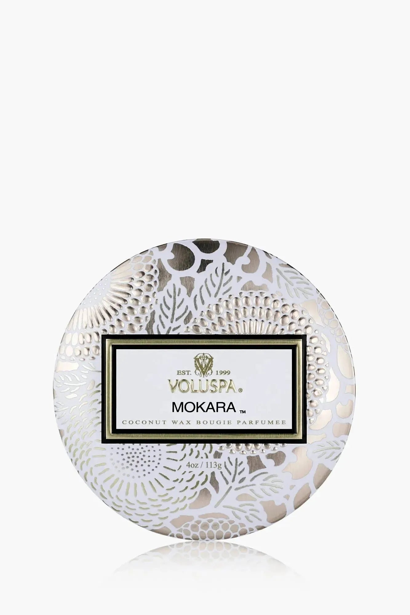 Petite Decorative Tin Candle - Mokara | Swank Boutique