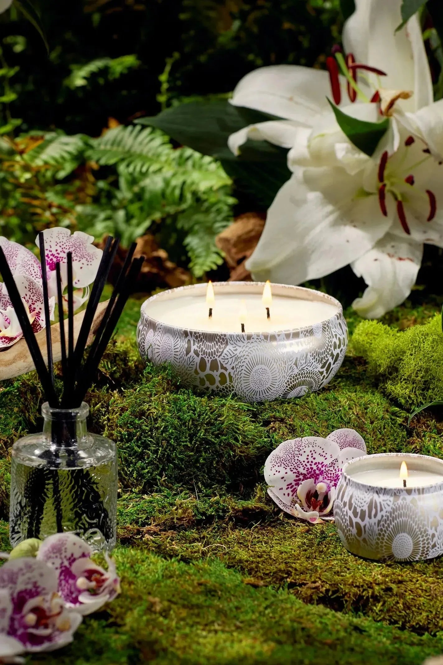 Petite Decorative Tin Candle - Mokara | Swank Boutique