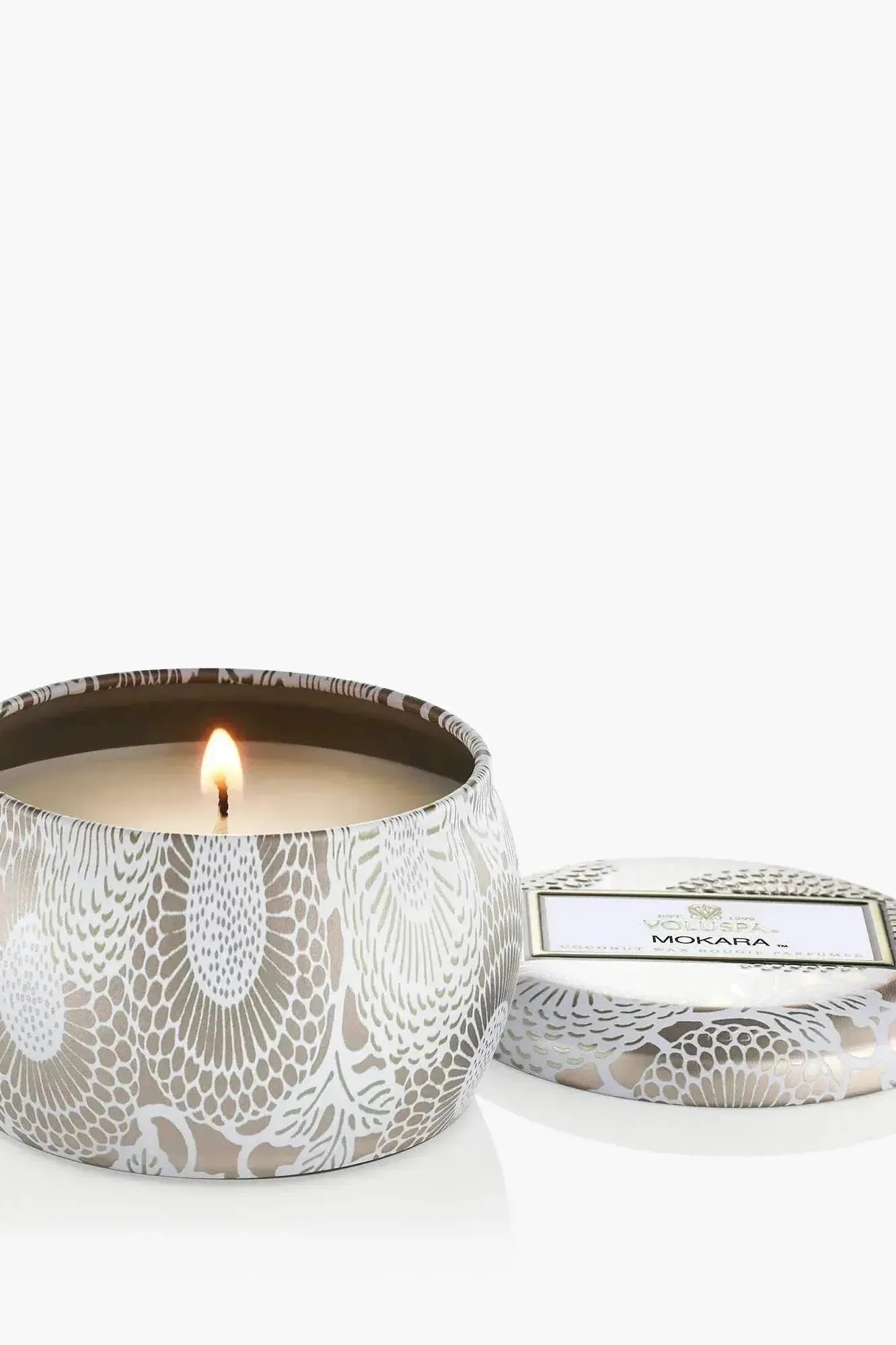 Petite Decorative Tin Candle - Mokara | Swank Boutique