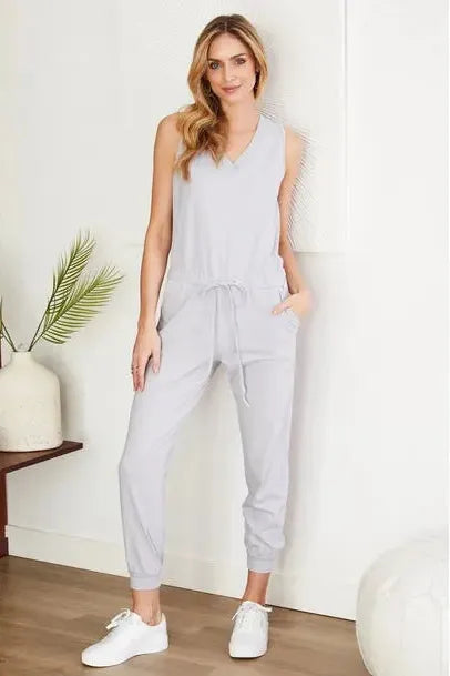 Monica Sleeveless Jumpsuit | Swank Boutique