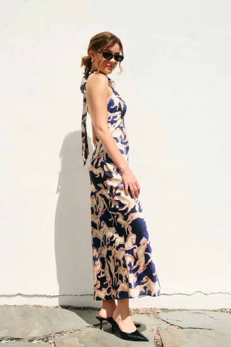 Exquisite Halter Maxi Dress | Swank Boutique