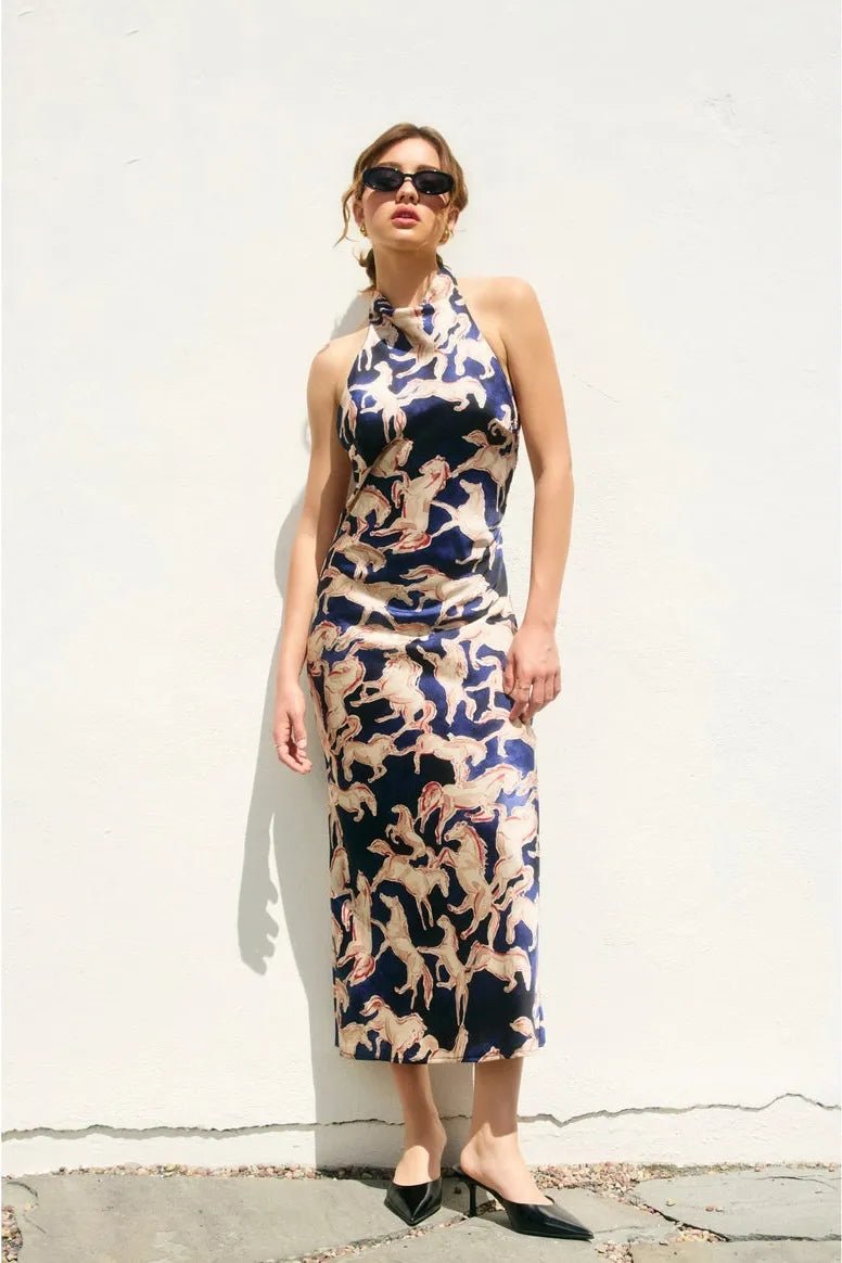 Exquisite Halter Maxi Dress | Swank Boutique