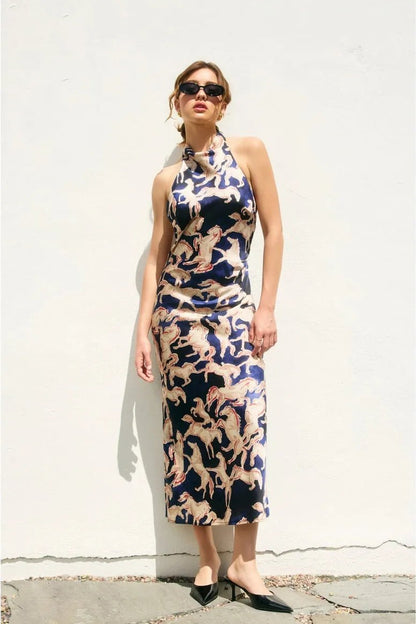 Exquisite Halter Maxi Dress | Swank Boutique