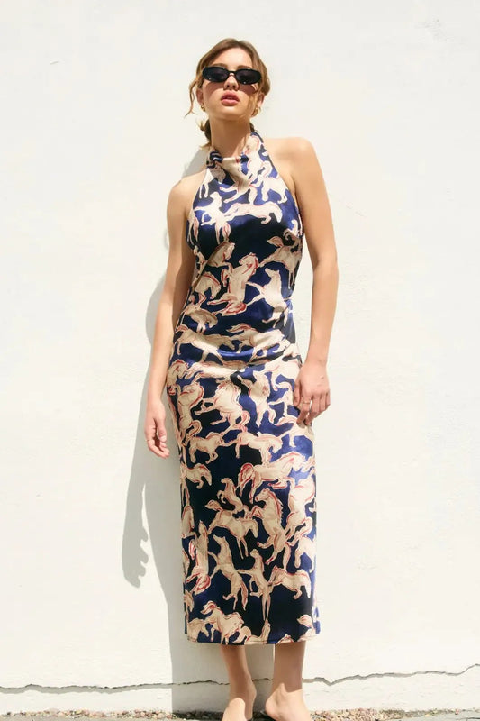 Exquisite Halter Maxi Dress | Swank Boutique